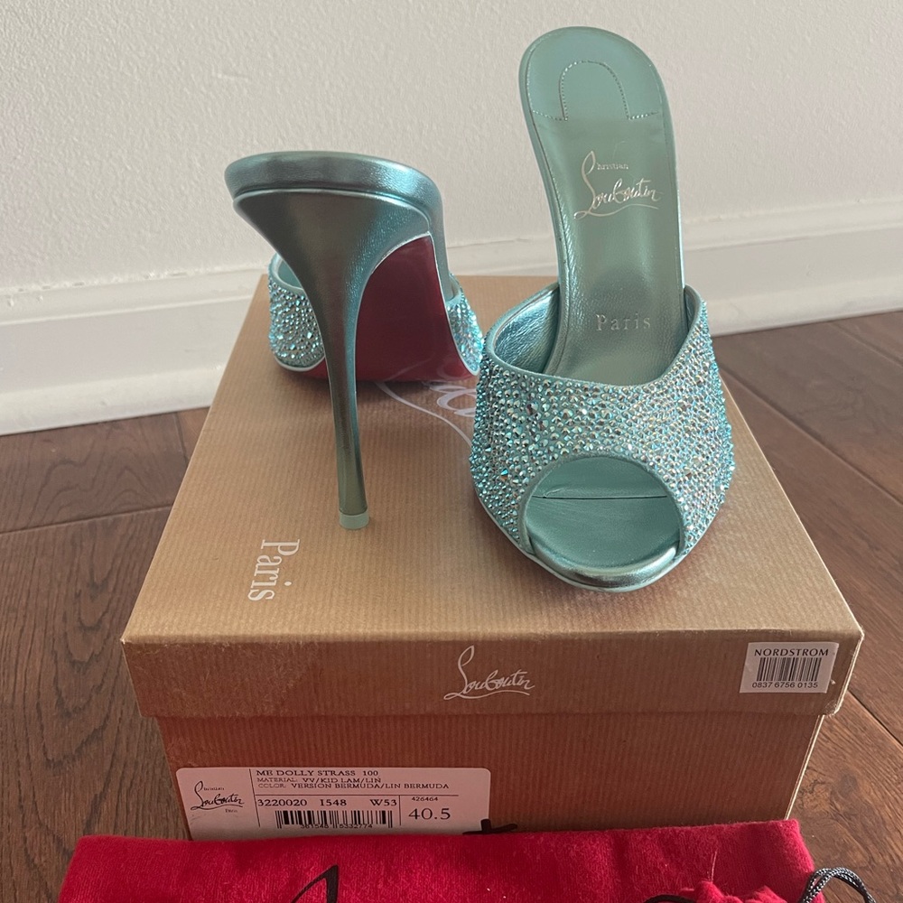 NWT Authentic NEW Christian Louboutin Me Dolly Strass 100 Size 40.5